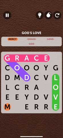 Bible Word Search Puzzle Game iPhone screenshot