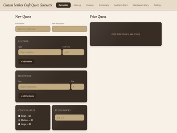 LeatherCraft Pro iPad screenshot