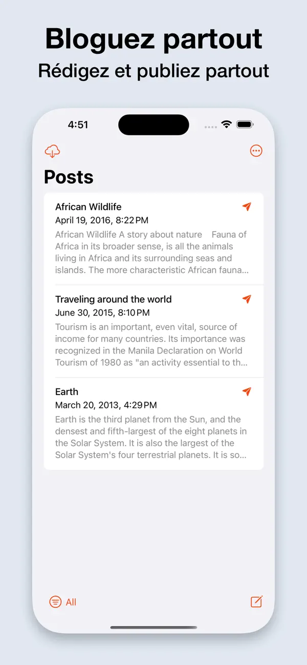 Screenshot #1 pour BlogTouch pour Blogspot Blog