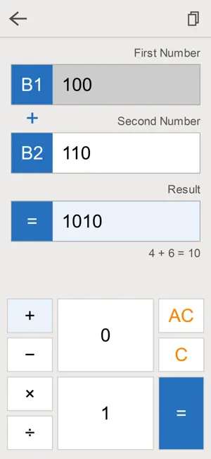 Binary Calculator SDG screenshot 2