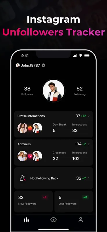Followers+ Unfollowers Tracker screenshot 1 of 8