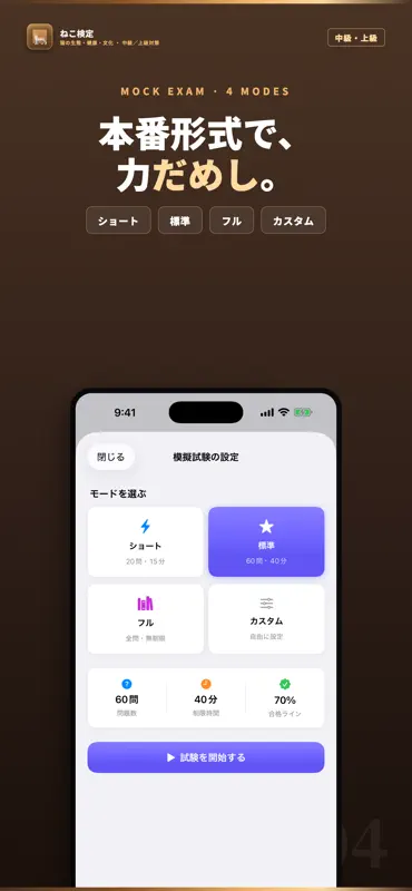 ねこ検定 中級・上級 試験対策｜問題集 screenshot 4 of 5