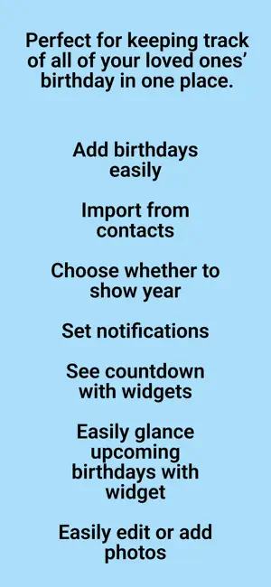 Birthday Reminders Tracker screenshot 2