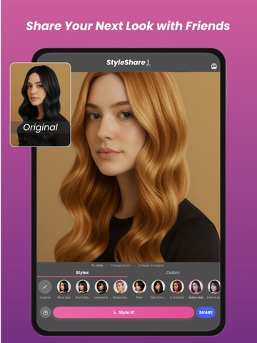 StyleShare: Hair Color Changer iPad screenshot