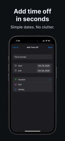 MyPTO: Track & Plan Time Off screenshot