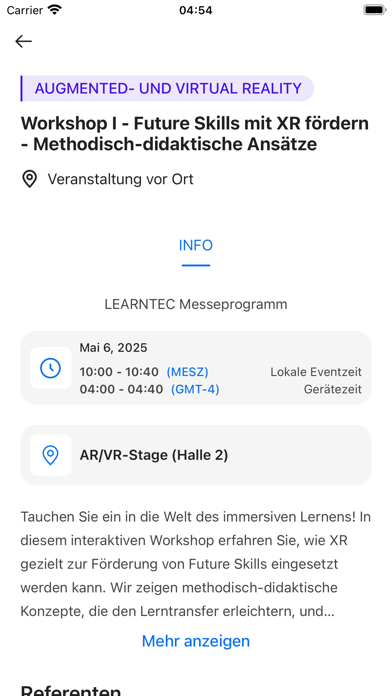 LEARNTEC/ NEW WORK EVOLUTION iPhone screenshot 4 - Social Networking app