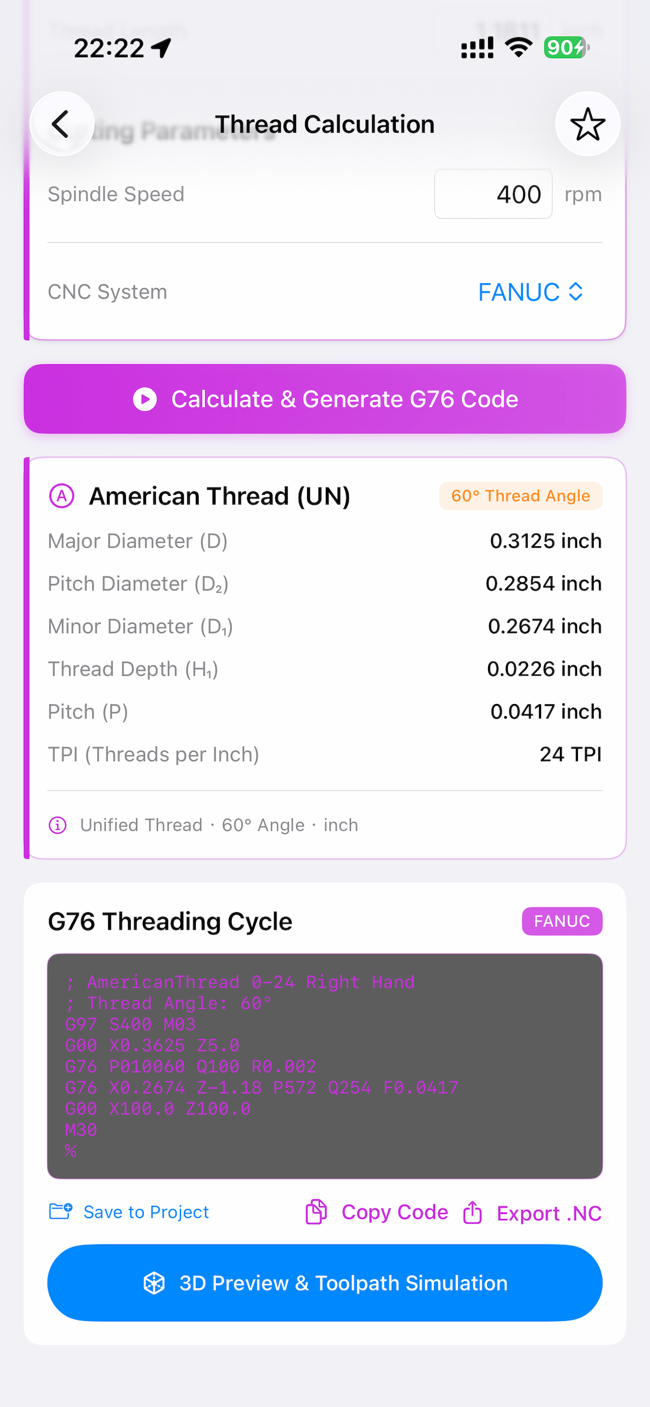 Lathe Calculator: CNC Tool screenshot 2