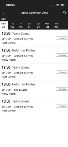 EP Gym. iPhone screenshot
