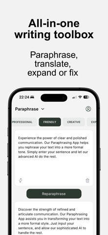 Paraphrase - AI Keyboard & Fix Screenshot 5 of 9