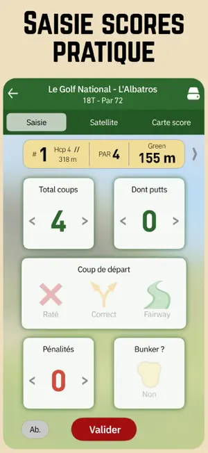 MonGolf - Score GPS Stats screenshot 2