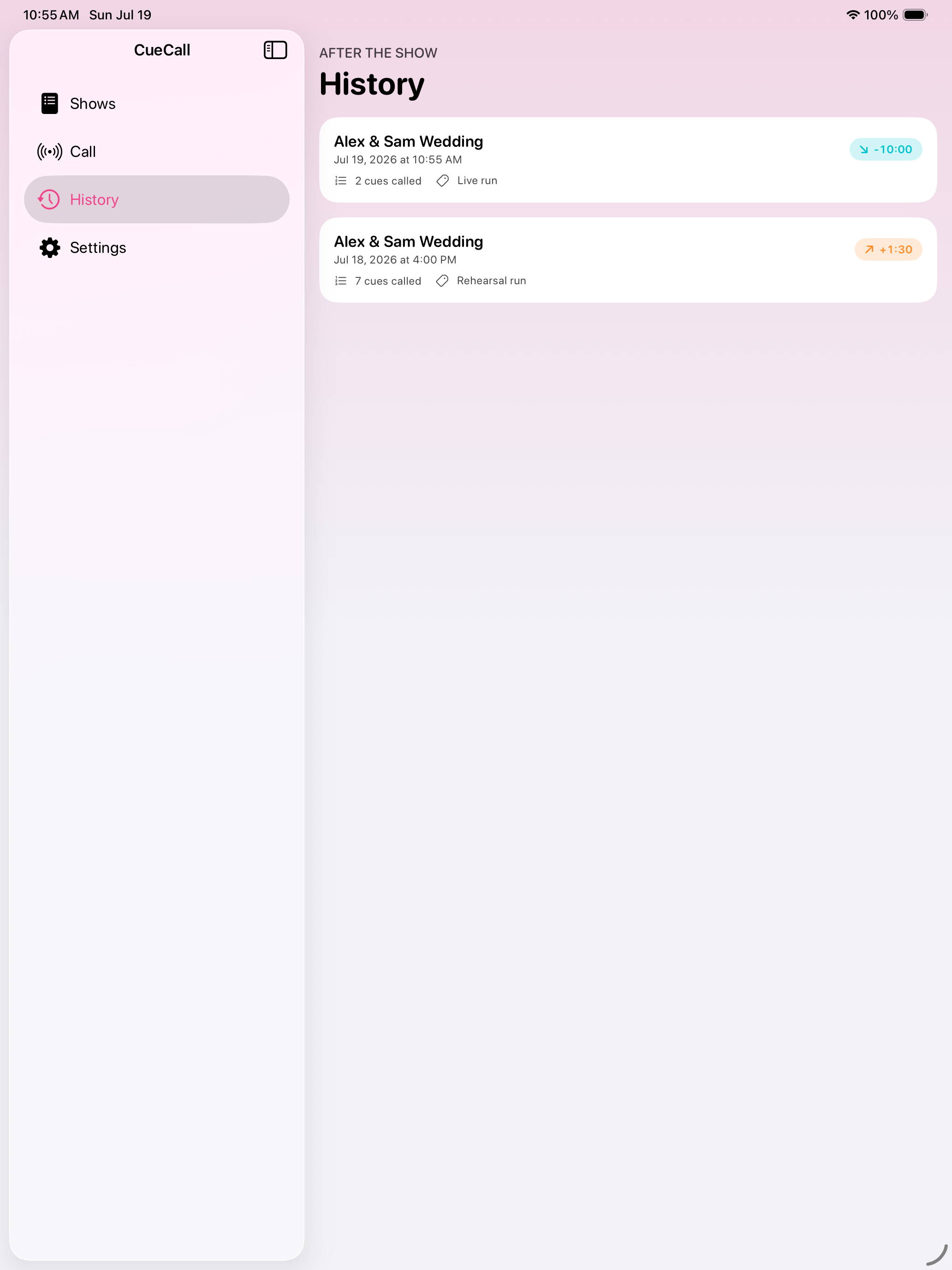 CueCall: Run of Show screenshot 9