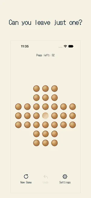 Peg Solitaire: Wooden Puzzle screenshot 1