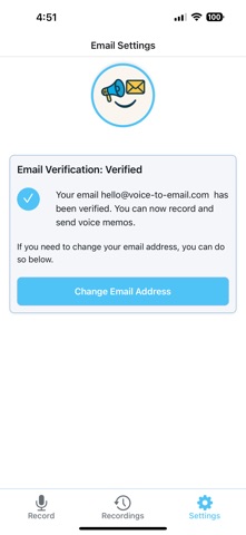 Voice-to-Email screenshot