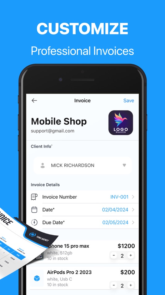 #3. Invoice: Maker App (iOS) 由: HMA Mobile LLC