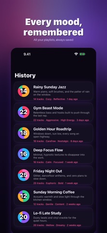Psywave: AI Playlist Maker iPhone screenshot