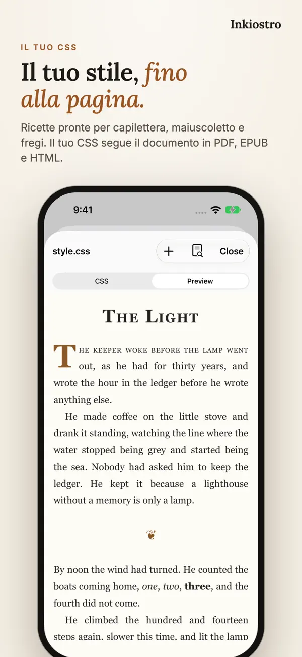 Schermata 4 di Inkiostro: Editor Markdown