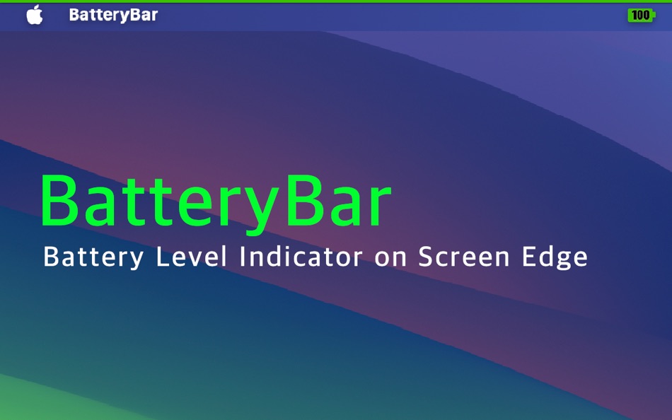 #1. BatteryBar :Always on Edge (macOS) Bởi: Masaharu Tsukamoto