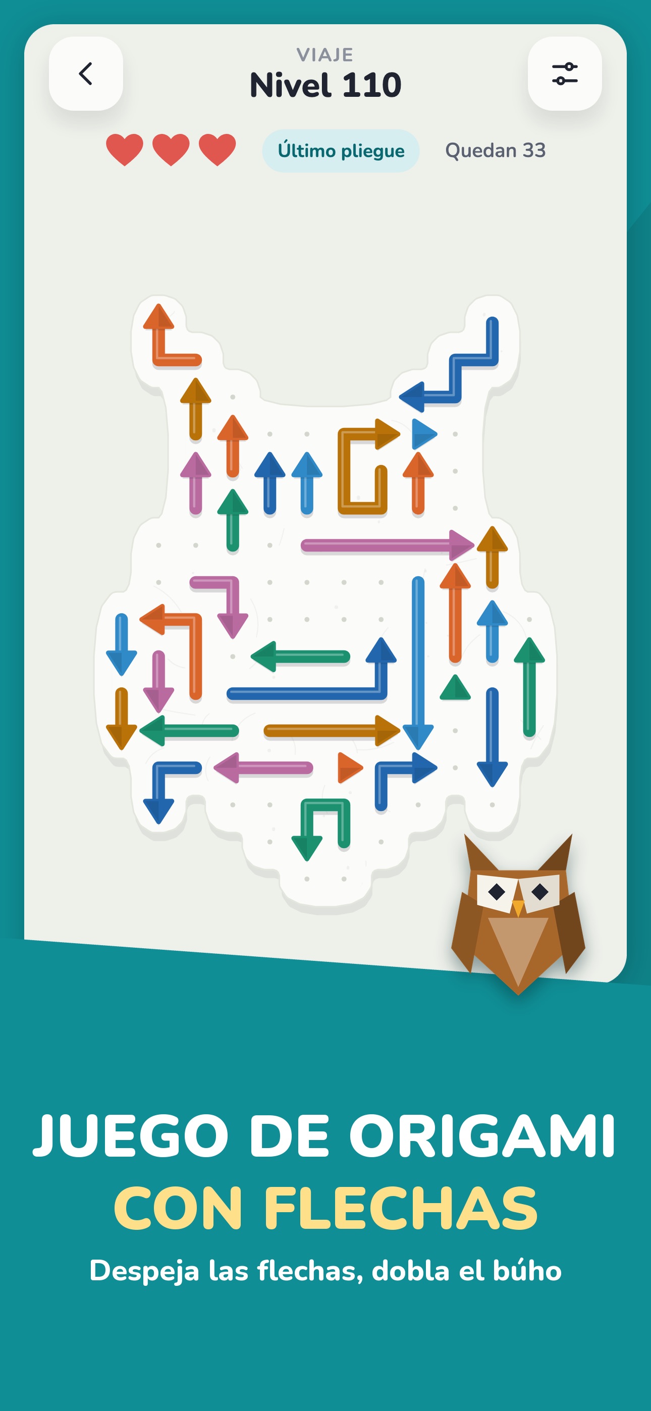 Screenshot 1 of Foldaway: Puzzle de Flechas