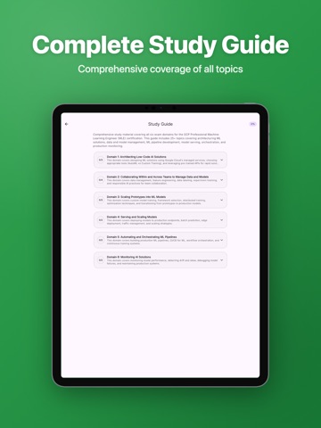 ML Engineer Pro Prep iPad screenshot