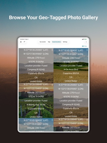 My GPS Coordinates ° iPad screenshot