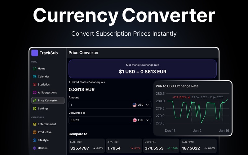 Subscription & Expense Manager iPhone screenshot