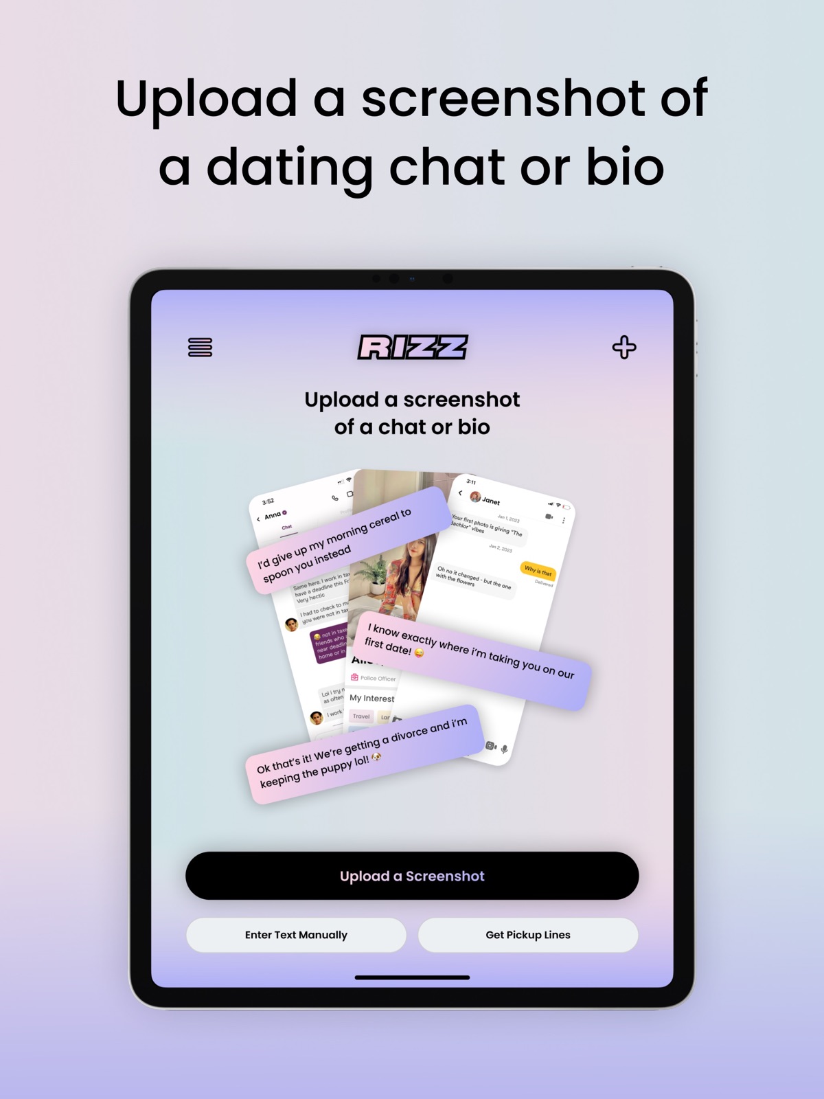 RIZZ ipad screenshot 2