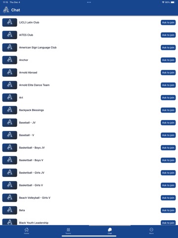 Arnold Athletics iPad screenshot