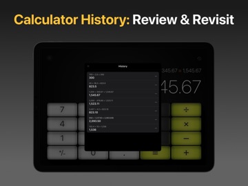 Basic Calculator with History iPad screenshot