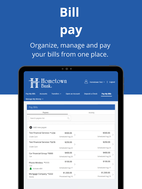 Hometown Bank OH iPad screenshot 7 - Finance app