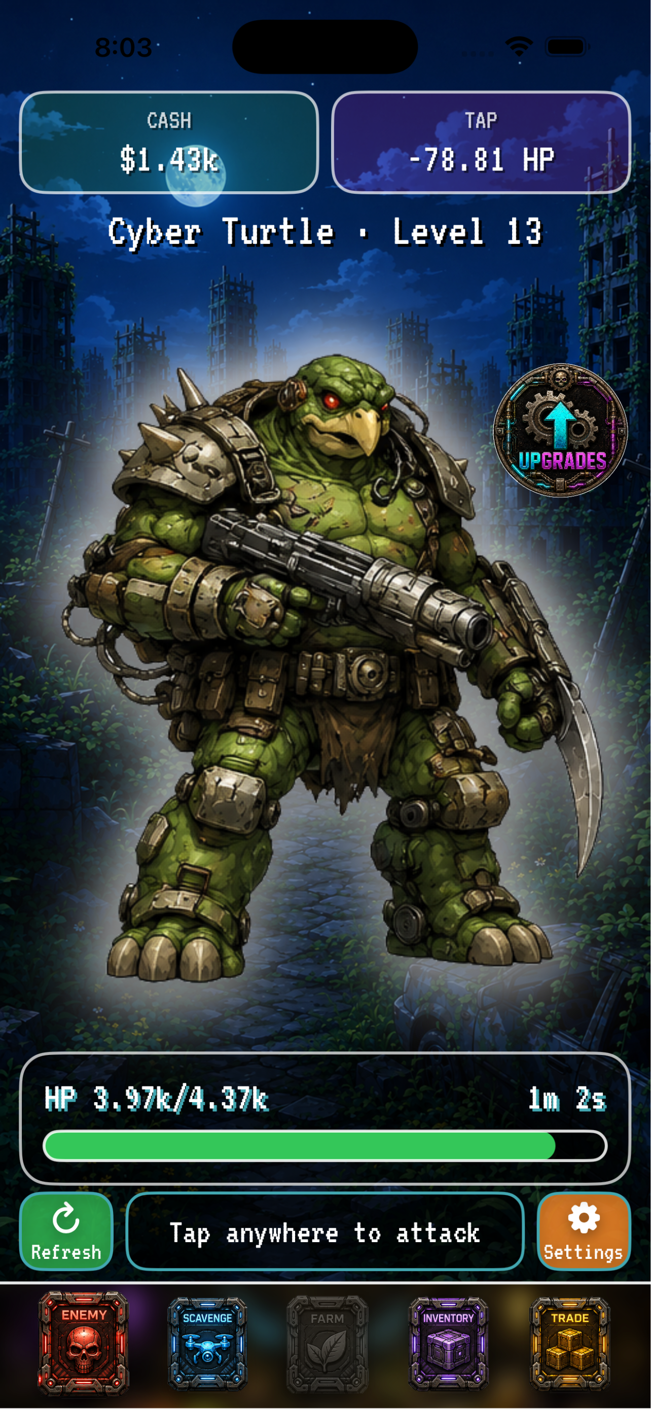 Future Punk Post-War Clicker screenshot 2