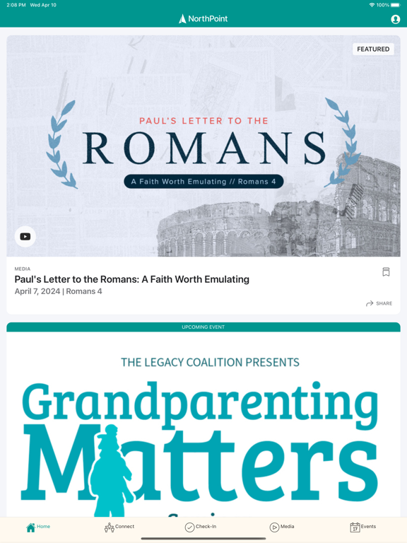 NorthPoint Church DSM iPad screenshot 1 - Lifestyle app