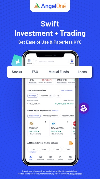 Screenshot 2 of Angel One: Stocks, Mutual Fund App