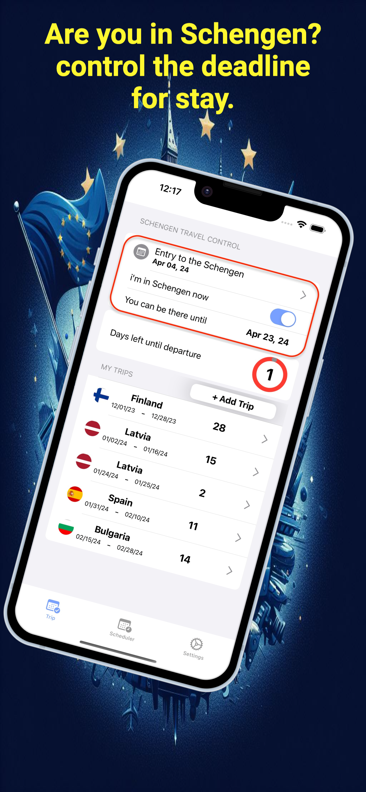Visa Days Monitor