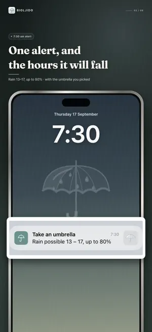 Bioljido: Umbrella Reminder screenshot 2