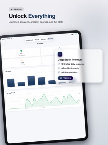 DeepBlock - Focus Time Blocks iPad screenshot