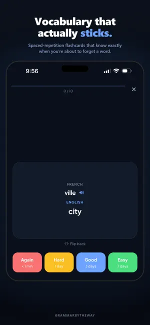 GrammarByTheWay - Learn French screenshot 2