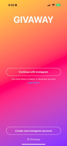 Givaway screenshot