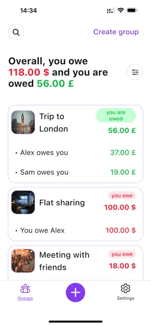 Split Payments -Group Expenses screenshot 1