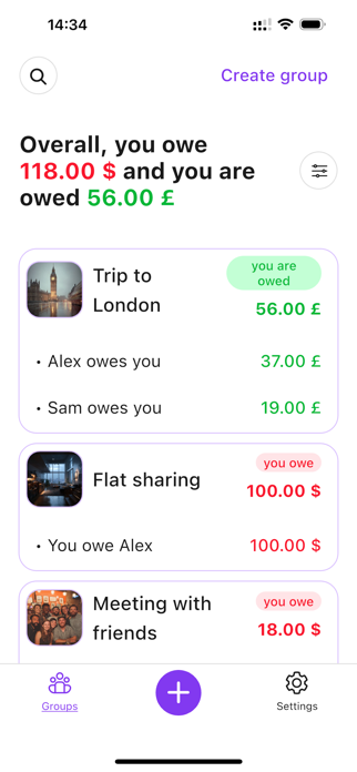Split Payments -Group Expenses Screenshot 1 of 5