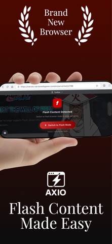 AXIO: Flash Player Browser Screenshot 2 of 4
