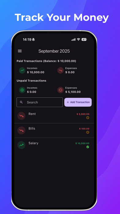 Trace360: Manage Cash Flow! screenshot