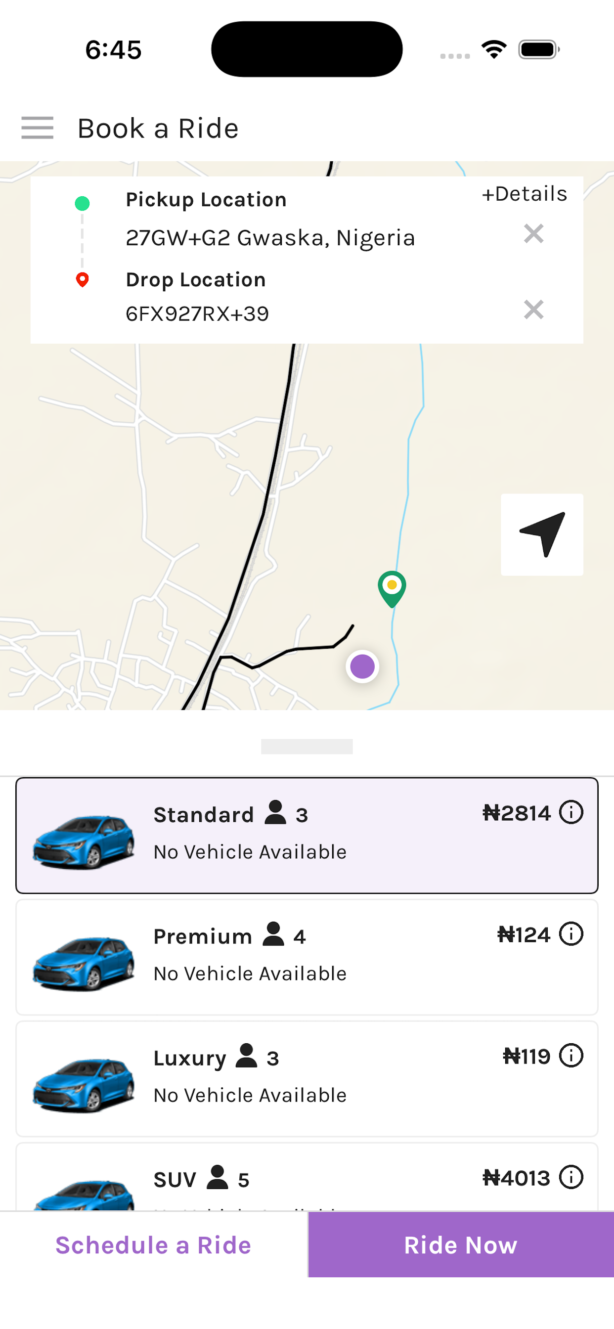 Qwest Rider - Book a Ride