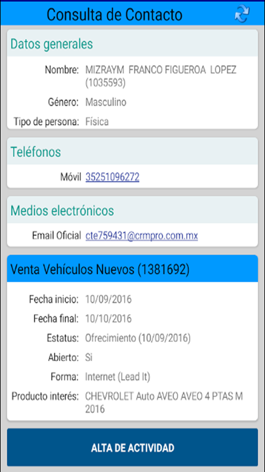 #7. CrmPro (iOS) Ved: Clientes para siempre S.A de C.V