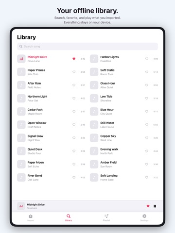 Importone Offline Music Import iPad screenshot 4