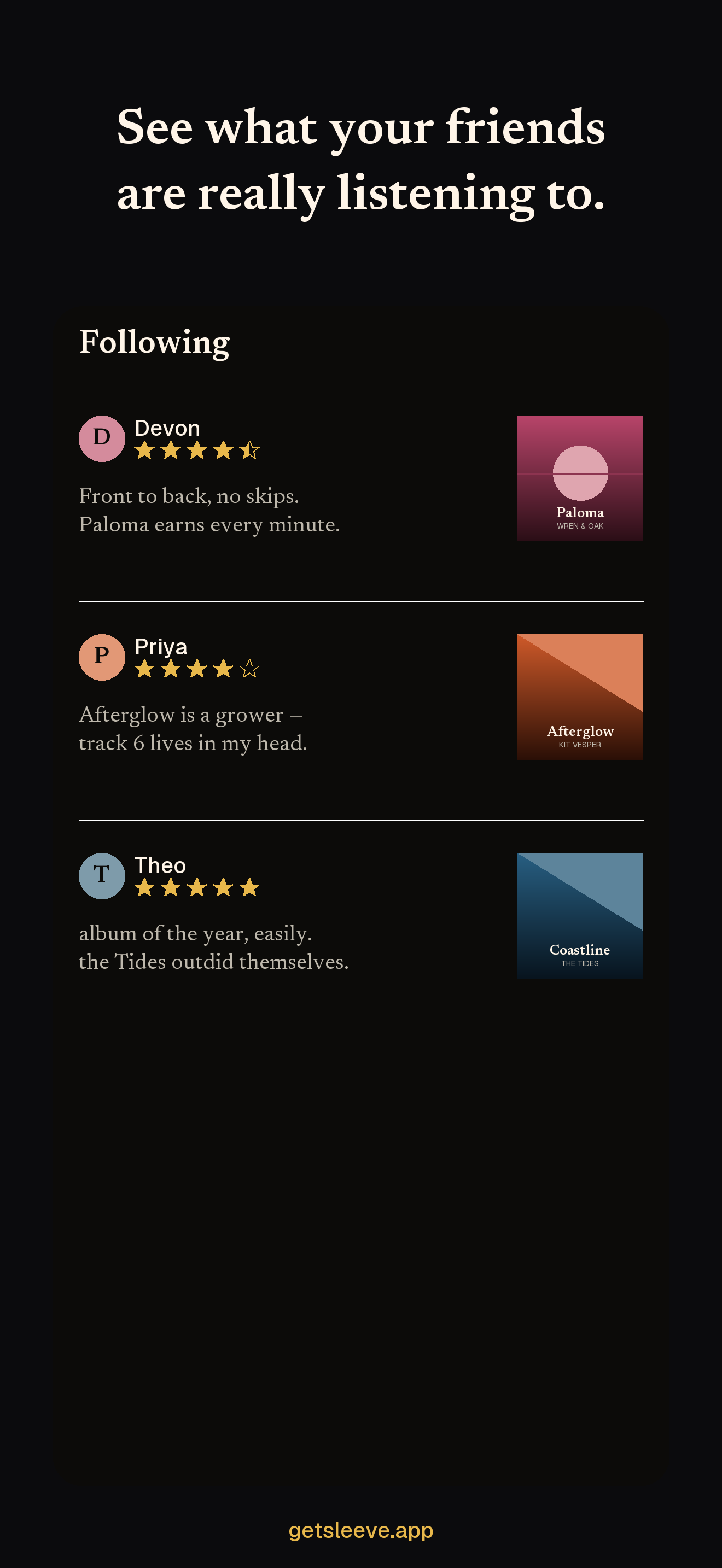 Sleeve: Rate & Log Music screenshot 3