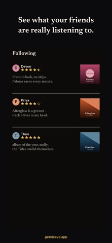 Sleeve: Rate & Log Music iPhone screenshot
