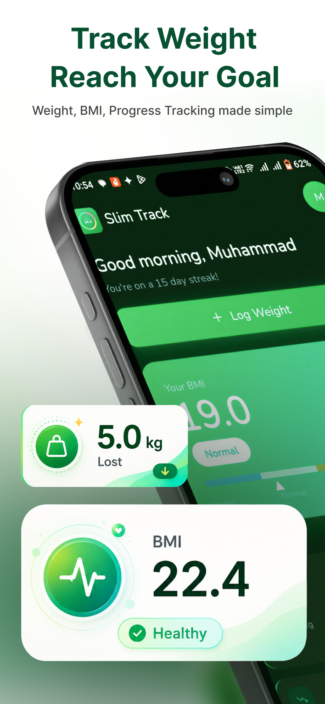Slim Track: Weight Loss & BMI screenshot 2