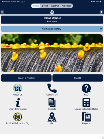 Helena Utilities, AL iPad screenshot