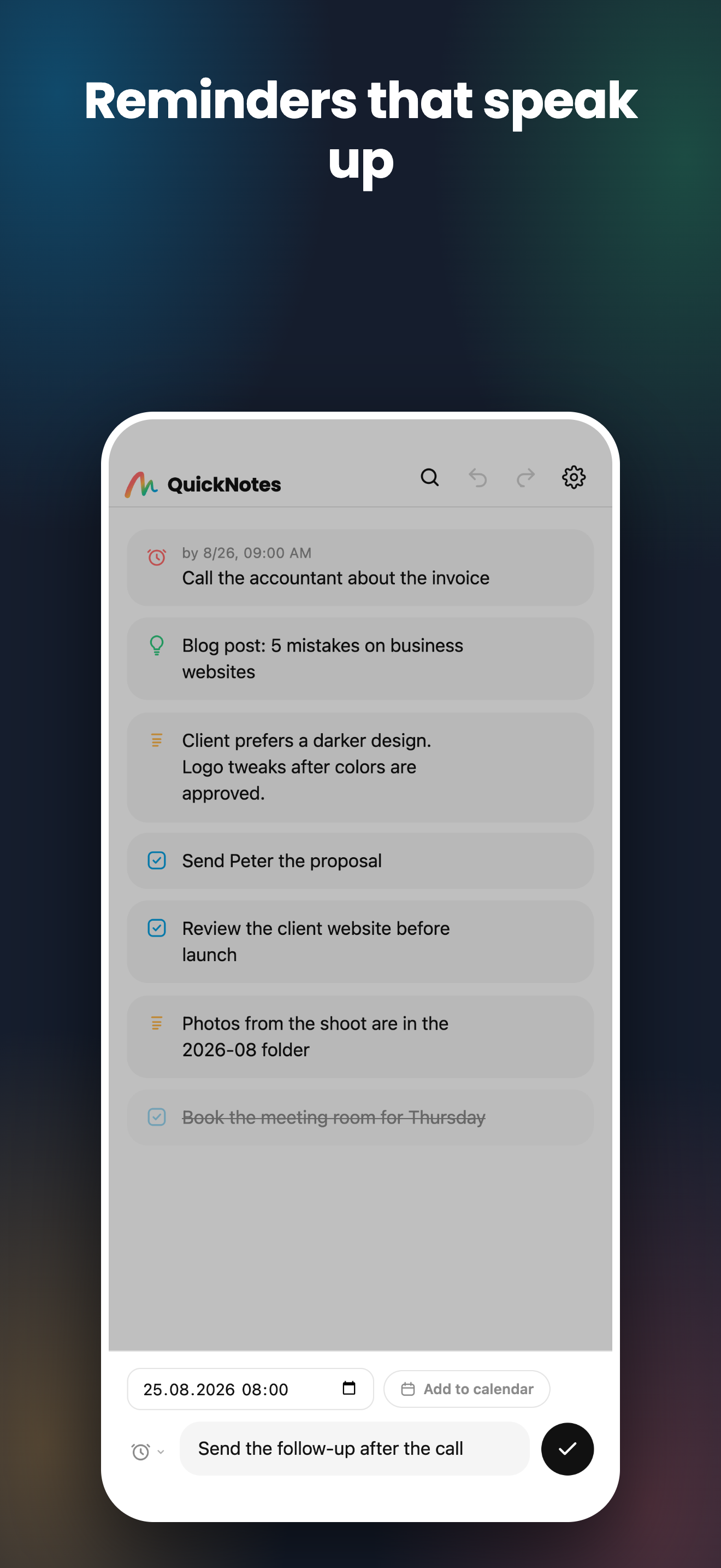 QuickNotes - Fast Capture screenshot 2