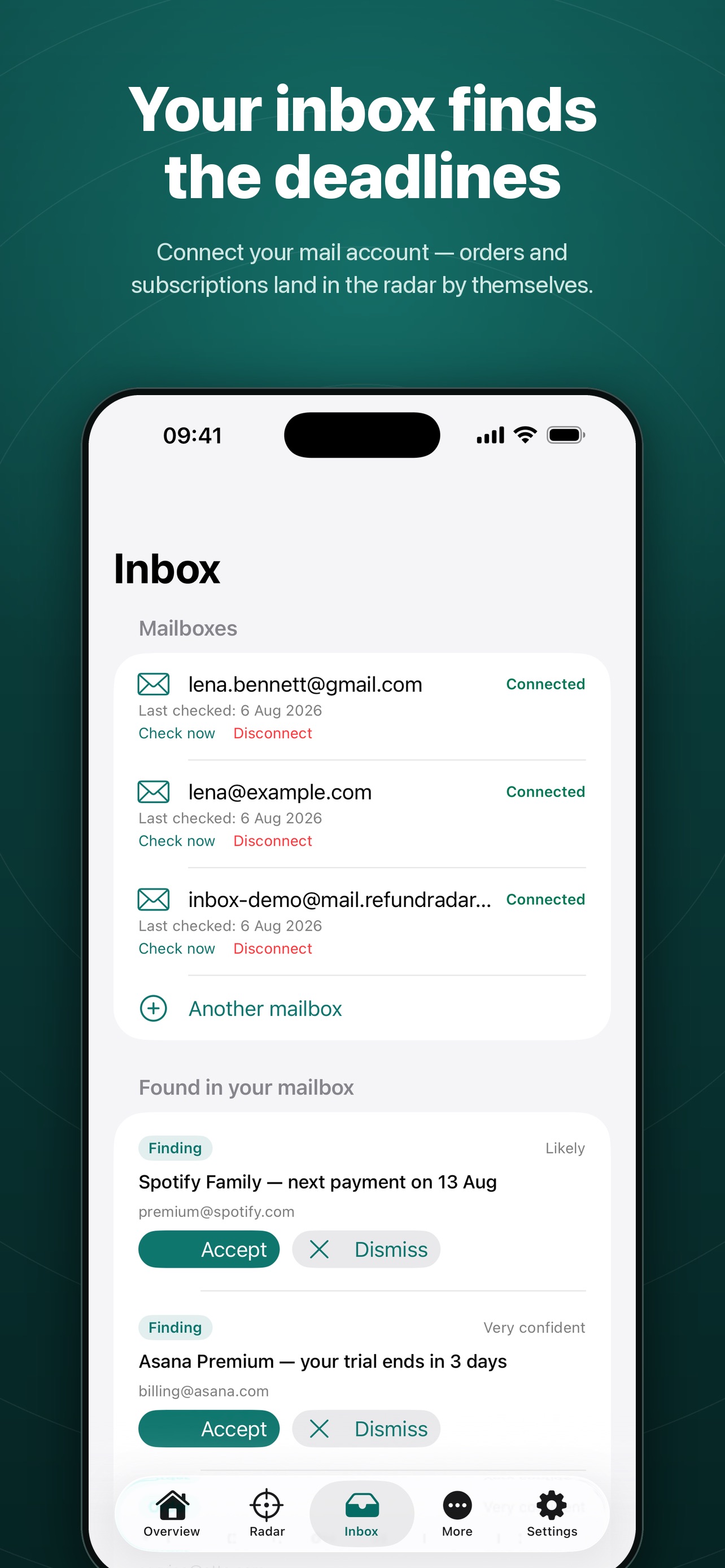 Screenshot 5 of Refund Radar: Deadlines